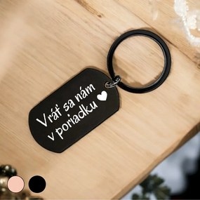 Ahome Krásna kovová kľúčenka - Vráť sa nám v poriadku Vyberte farbu: Čierna