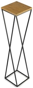 STOJAN NA KVETINÁČ LOFT7 100X24X24 CM ČIERNA/HNEDÁ