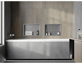 Mexen X-Wall-R, polička na zapustenie na obklad s golierom 45 x 30 cm, oceľová, 1910453010