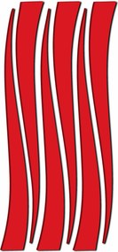 Zrkadlová nálepka na stenu čiary | HELGA: Zrkadlo Silver Plexisklo 30 x 15 cm 2873-9396 OX007- 3D modern stickers