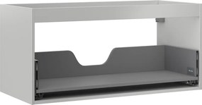 Mexen Box-A, závesná skrinka 100 cm, 1 zásuvka, sivá matná, 91AX0-1000-470-1-62