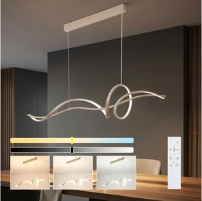BRILAGI - stmievateľný LED závesný luster na lanku SIGNATURE LED/55W/230V 120x23 cm béžový + diaľkový ovládač