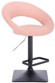 LuxuryForm Barová stolička NAPOLI na čierne podstave - ružová