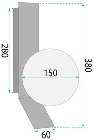 Toolight Toolight, nástenné svietidlo s dymovým sklom, 1xE27, APP1757-1W, čierna, OSW-04318