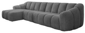 Sivá rohová pohovka (ľavý roh/s leňoškou) Shell – Miuform