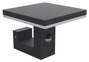 LED Vonkajšie nástenné svietidlo so senzorom BARI LED/10W/230V 4000K IP54 antracit