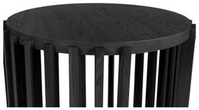 Čierny odkladací stolík Woodman Drum, ø 53 cm