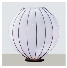 SIRU - Stolná lampa SFERA 1xE27/60W/230V čierna/biela benátske sklo