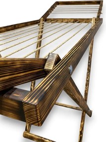 Veľký sušiak na bielizeň, sušiak na prádlo - tmavý, drevený, voľne stojací - trendy domácnosť