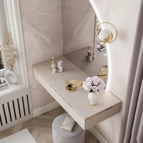 TOALETNÝ STOLÍK NESSIE PRAVÝ + ZRKADLO POLMESIAC