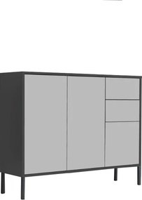 XXXLutz KOMODA, antracitová, biela, 105,5/86/33 cm MID.YOU - Komody - 001067012703