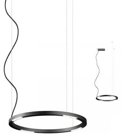 Redo 01-2204 - LED Luster na lanku UNION LED/34W/230V 3000K pr. 60 cm čierna