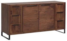 furniture-nabytek.cz - Masívna skrinka do kúpeľne Sydney Dark II z akáciového dreva, lakovaná, hnedá