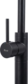 Rea Lungo, voľne stojaca umývadlová batéria, čierna matná, REA-B4302