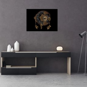 Sklenený obraz - Magické oko (70x50 cm)