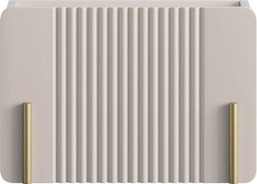 Závesný nočný stolík Malmi 45 cm so zásuvkou - kašmír / zlatá