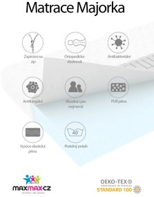 Detský matrac LUX COMFORT MAJORKA 180x80x13 cm - PUR pena/HR pena