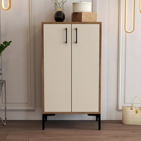 Skrinka na topánky Prag Walnut and Cream