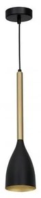 Luster na lanku ISTAPPAR 1xE27/60W/230V čierna/zlatá