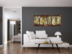 Obraz - Dekoratívne les (120x50 cm)