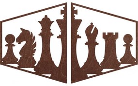 Elegantný obraz na stenu šachové figúrky - MIVAL | SENTOP PR0417 plywood