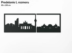 drevko Obraz Berlín panoráma Rozmer obrazu: 29,5 x 89 cm, Farba dekorácie: Čierna