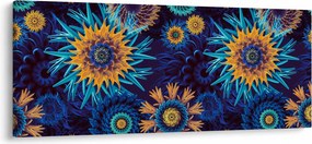 Obraz - 3D kvety (120x50 cm)