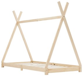 vidaXL Detský posteľný rám 70x140 cm borovicový masív