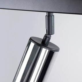 Sollux SL.1372 - Bodové svietidlo WINX 6xGU10/10W/230V čierna/chróm