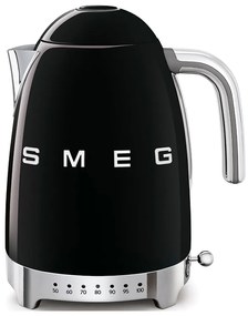 Čierna rýchlovarná kanvica z nehrdzavejúcej ocele 1,7 l Retro Style – SMEG