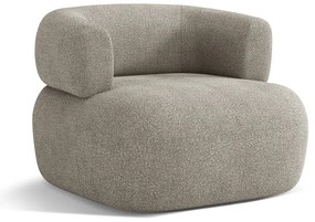 Svetlosivé kreslo z textílie bouclé Jenny – Micadoni Home