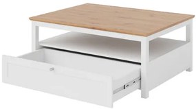 Konferenčný stolík Fritz 1SZ (biela + dub lefkas). Vlastná spoľahlivá doprava až k Vám domov. 1122170