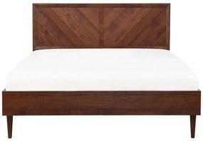Manželská posteľ 160 cm MILLET (s roštom a LED osvetlením) (tmavé drevo). Vlastná spoľahlivá doprava až k Vám domov. 1007372