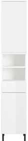 Biela vysoká kúpeľňová skrinka 34x190 cm Salinas - Germania