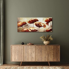 Obraz červených kvetov (120x50 cm)