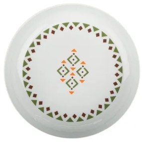 24-dielna pestrofarebná jedálenská súprava z porcelánu