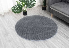 Protišmykový koberec ALPACA sivý kruh