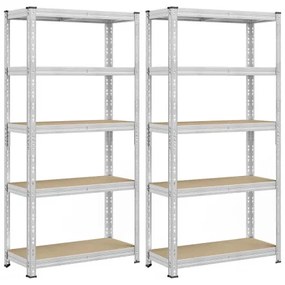 Set dvoch regálov SONGMICS GLR455E01 strieborný