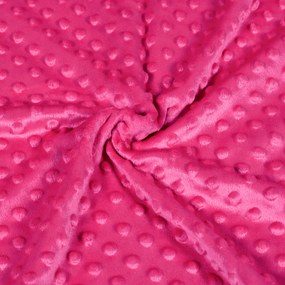 Biante Detské posteľné obliečky do postieľky Minky 3D bodky MKP-018 Purpurové Do postieľky 90x140 a 40x60 cm