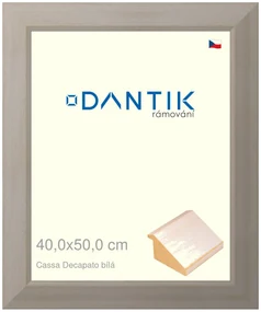 DANTIK rám na obraz 40x50 | Caa Decapato bílá (Sklo Čiré)
