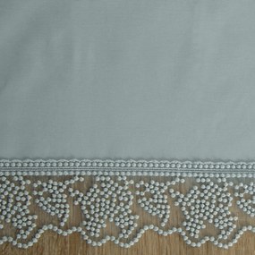 OBRUS S ČIPKOU REINA 150X220 CM STRIEBORNÝ