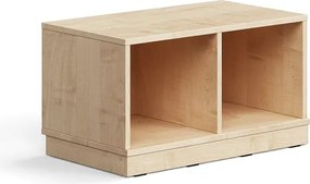 Úložná skrinka CASPER, 2 priehradky, so soklom, breza