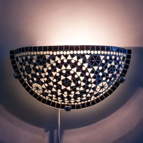 Mozaiková nástenná lampa s vypínačom Moon DOMINO 30*17
