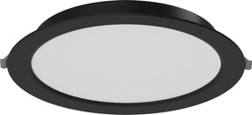 Mexen LDRR, LED stropné svietidlo na zapustenie, priemer 12 cm 22 cm, 18W, studená - 6500K, 1440 lm, čierna - L210-022-1865-70