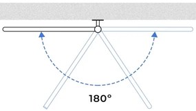 Elektrický otočný sušák na uteráky FOUETTE 128W/230V 64,6 cm IP44 biely