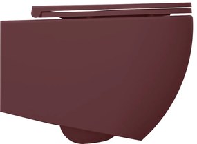 Isvea Isvea, INFINITY závesná WC misa, Rimless, 36,5x53cm, Matná maroon Red, 10NF02004-2R