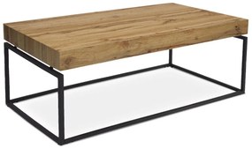 Konferenčný stolík AHG-264 OAK, 110x60x43 cm, doska MDF dekor dub, kov čierny mat