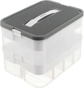 KRUZZEL Box na stavebnice s 2 úrovňami - organizér na hračky - Kruzzel