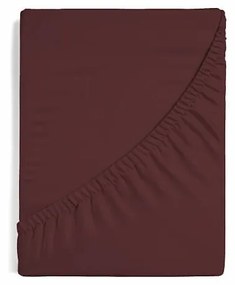 Strečová plachta na posteľ- tmavohnedé/čokoládové Jersey s elastanom 180/200/40