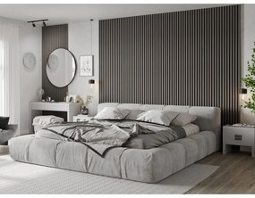 Mexen Lam-F, akustické stenové lamely 275 × 30 cm, plstený podklad 8 mm, technická dyha, dub oceľový, S105-275307-3015-006